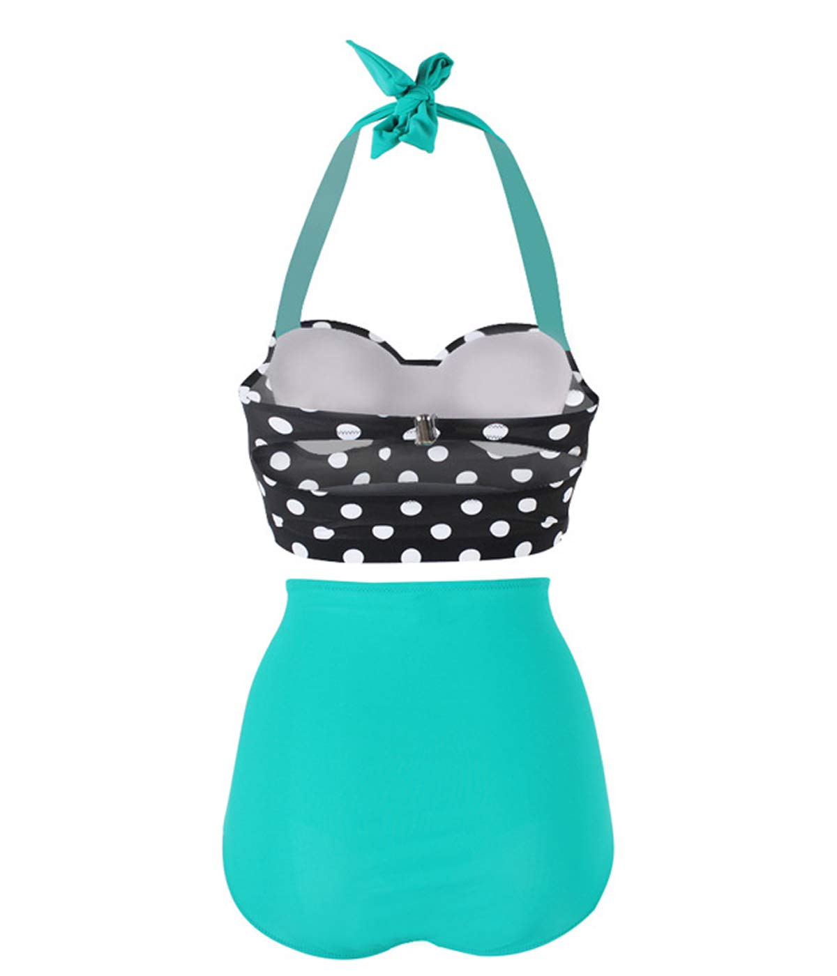 Vintage Polka Dot Underwire High Waisted Swimsuit - Retro Bathing Suit Bikini Set for Women | Beach Vacation, Pool Party & Summer Fashion