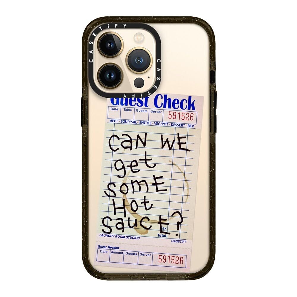 CASETiFY iPhone 13 Pro Case - Shockproof & Impact Resistant Clear Black Protective Cover | Hot Sauce Design | Perfect for Outdoor Activities, Travel & Daily Protection