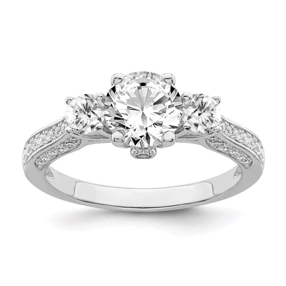 925 Sterling Silver Cubic Zirconia Brilliant Embers Ring - Elegant Women's Fine Jewelry Gift for Anniversary, Birthday & Valentine's Day | Durable & Hypoallergenic for Daily Wear