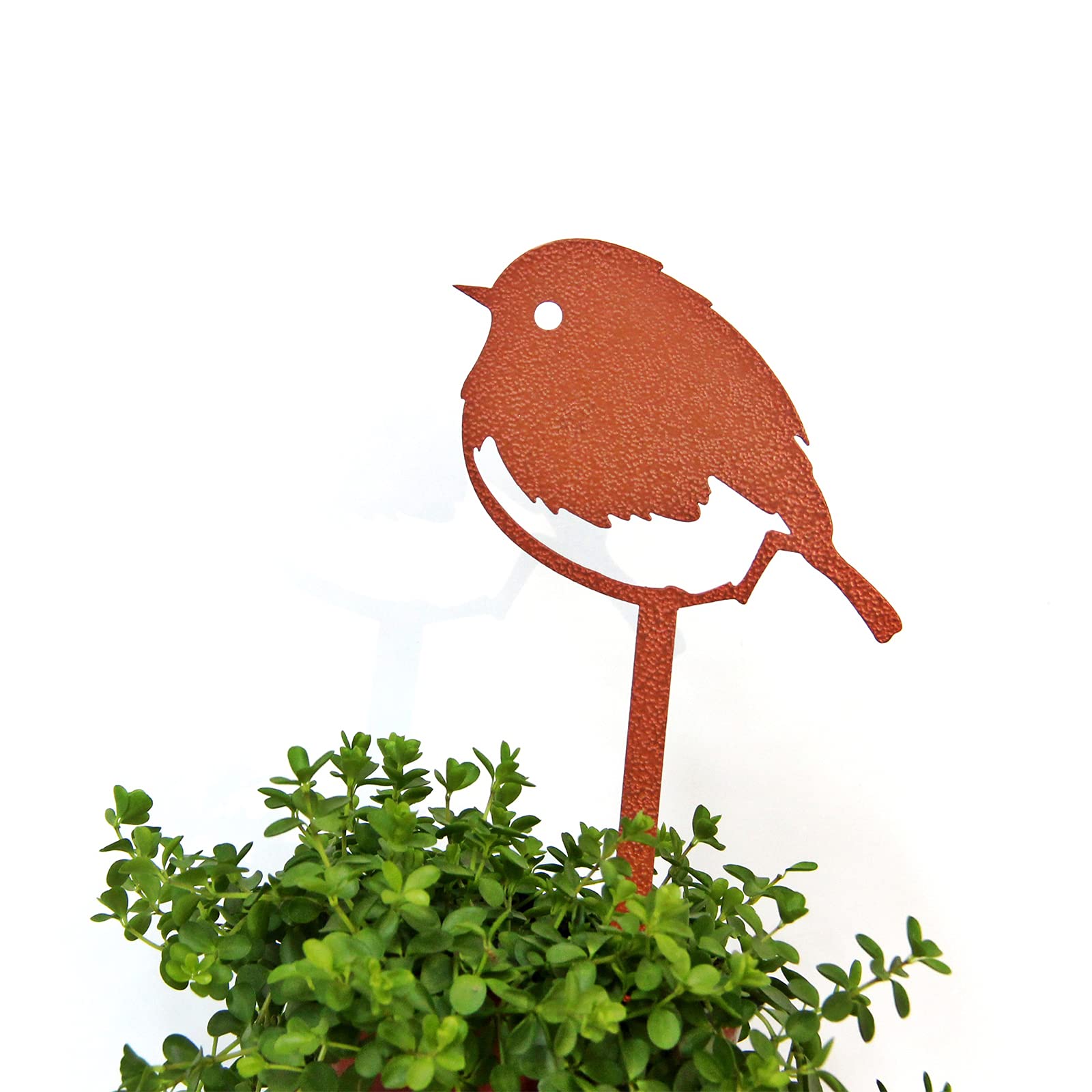 Powder Coated Garden Stakes with Chickadee Design - Rust-Resistant Metal Plant Markers for Outdoor Flower Beds, Vegetable Gardens & Lawn Decor (Set of 6) | Perfect for Spring Planting, Backyard Landscaping and Bird Lover Gifts