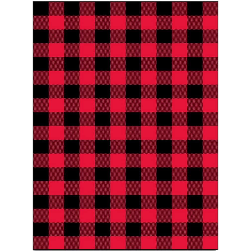 Vintage Buffalo Plaid Checkered Rug - 5'x7' Soft Non-Slip Indoor Outdoor Carpet for Farmhouse, Living Room, Bedroom, Kitchen & Courtyard - Black Red Buffalo Check Decor Mat for Cozy Home & Cabin Style