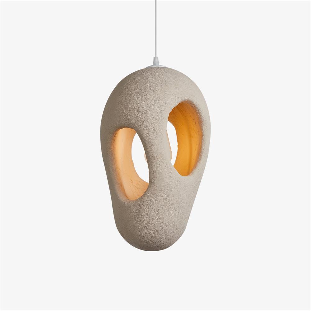 Handmade White Pendant Light - Modern Glass Hanging Lamp for Kitchen Island, Dining Room & Bedroom Lighting
