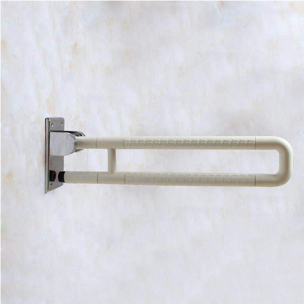 GAOXIN U-Shaped Toilet Safety Handrail for Elderly & Disabled - Anti-Slip Foldable Bathroom Armrest Support (60cm, White) | Ideal for Seniors, Post-Surgery Recovery & Accessible Bathroom Safety