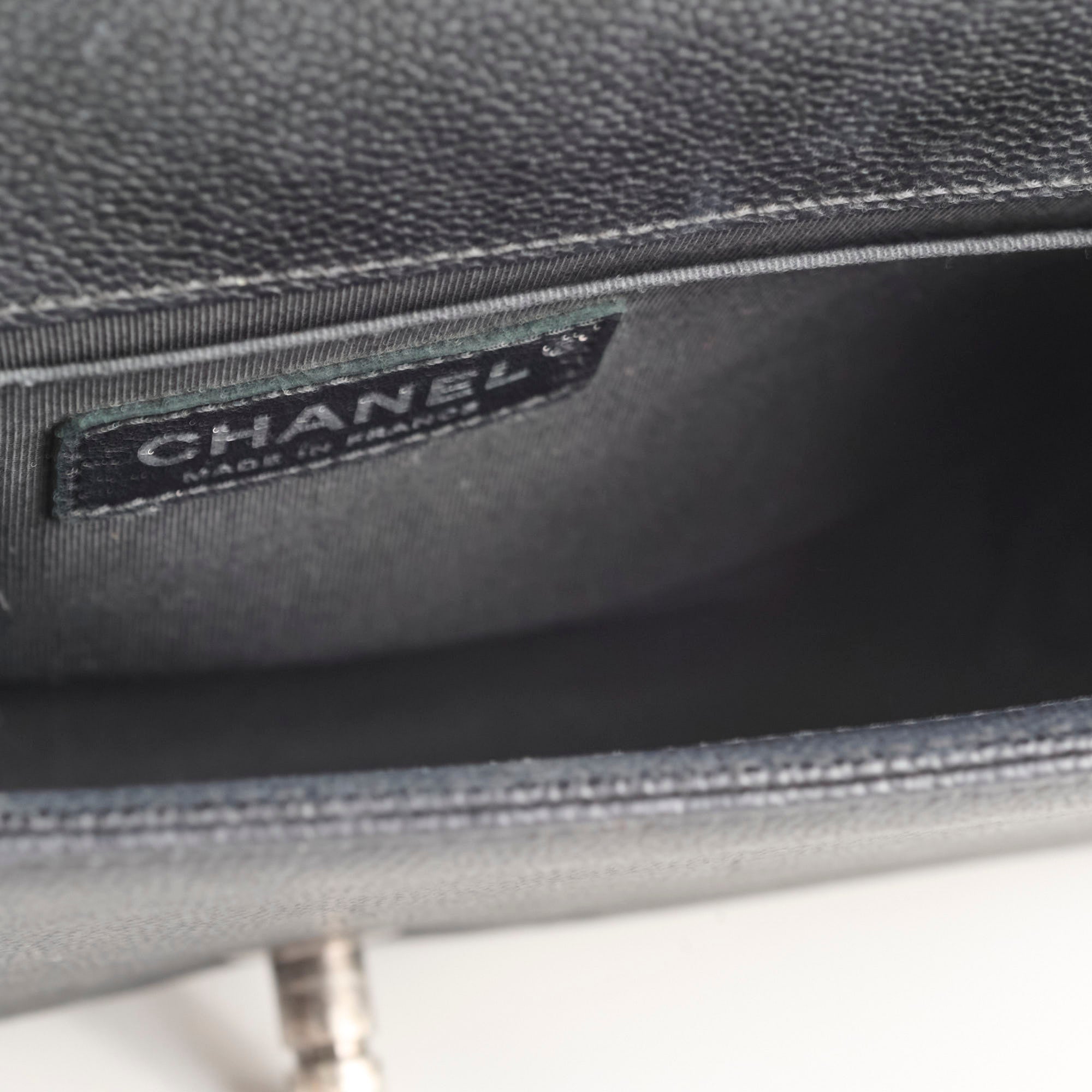 Chanel Caviar Leather Old Medium Boy Bag Black - Luxury Designer Handbag for Women | Perfect for Evening Events, Parties, and Special Occasions