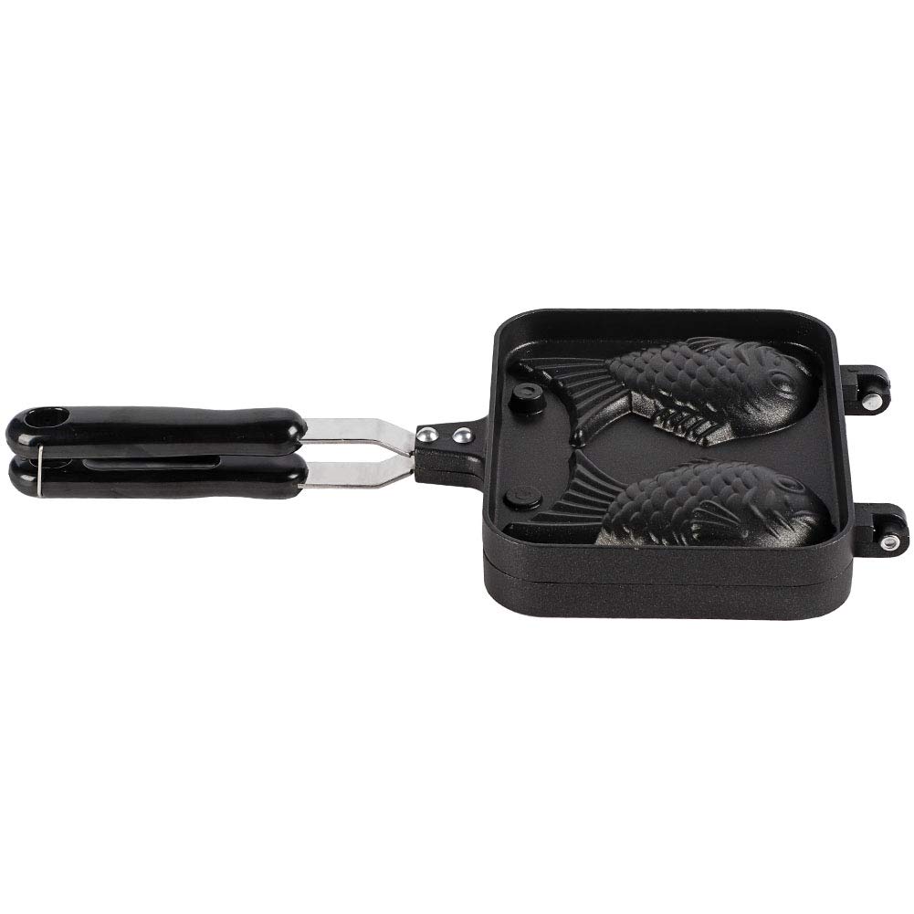 Nonstick Waffle Maker with 2-Sided Cake Pan - Stainless Steel Fish Shape Waffle Iron for Home & Commercial Kitchen - Perfect for Breakfast, Brunch, and Party Desserts