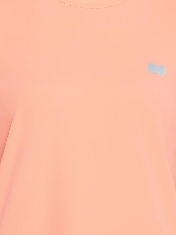 Clovia Women's Comfort Fit Active T-Shirt - Breathable Workout Top for Yoga, Running & Gym | Moisture-Wicking Fitness Tee