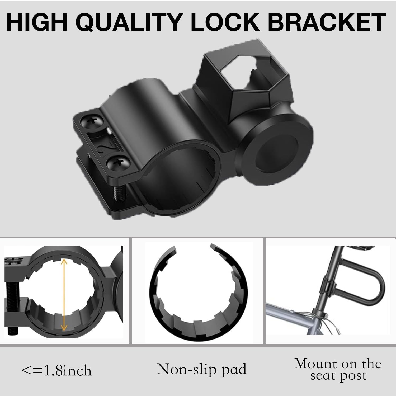 Heavy Duty Bike U Lock with 5ft Anti-Theft Cable & 2 Keys - Compact Silicone Coated Bicycle Security Lock for Road, Mountain & Folding Bikes (1 Pack) - Perfect for Urban Commuting, Campus & Outdoor Cycling