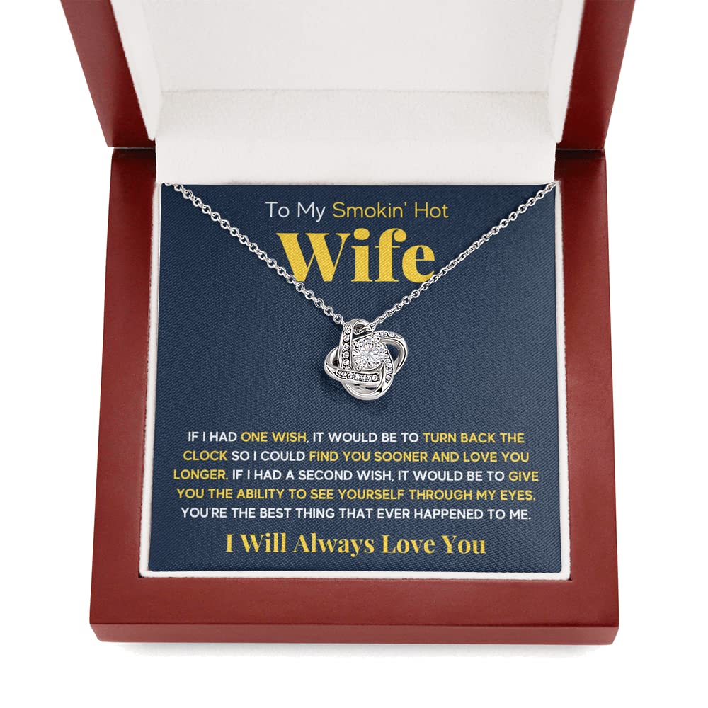 Personalized Romantic Jewelry Necklace for Wife - Custom Engraved Pendant with Jewelry Box, Perfect Birthday Gift from Husband, Valentine's Day Present for Her - Ideal for Anniversaries, Weddings & Special Occasions