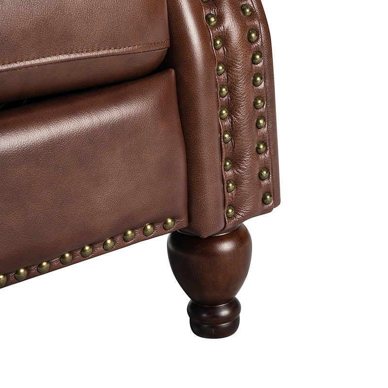 Premium Genuine Leather Oversized Recliner Chair for Living Room - Comfortable Lounge Chair for Home Theater, Reading Nook & Relaxation