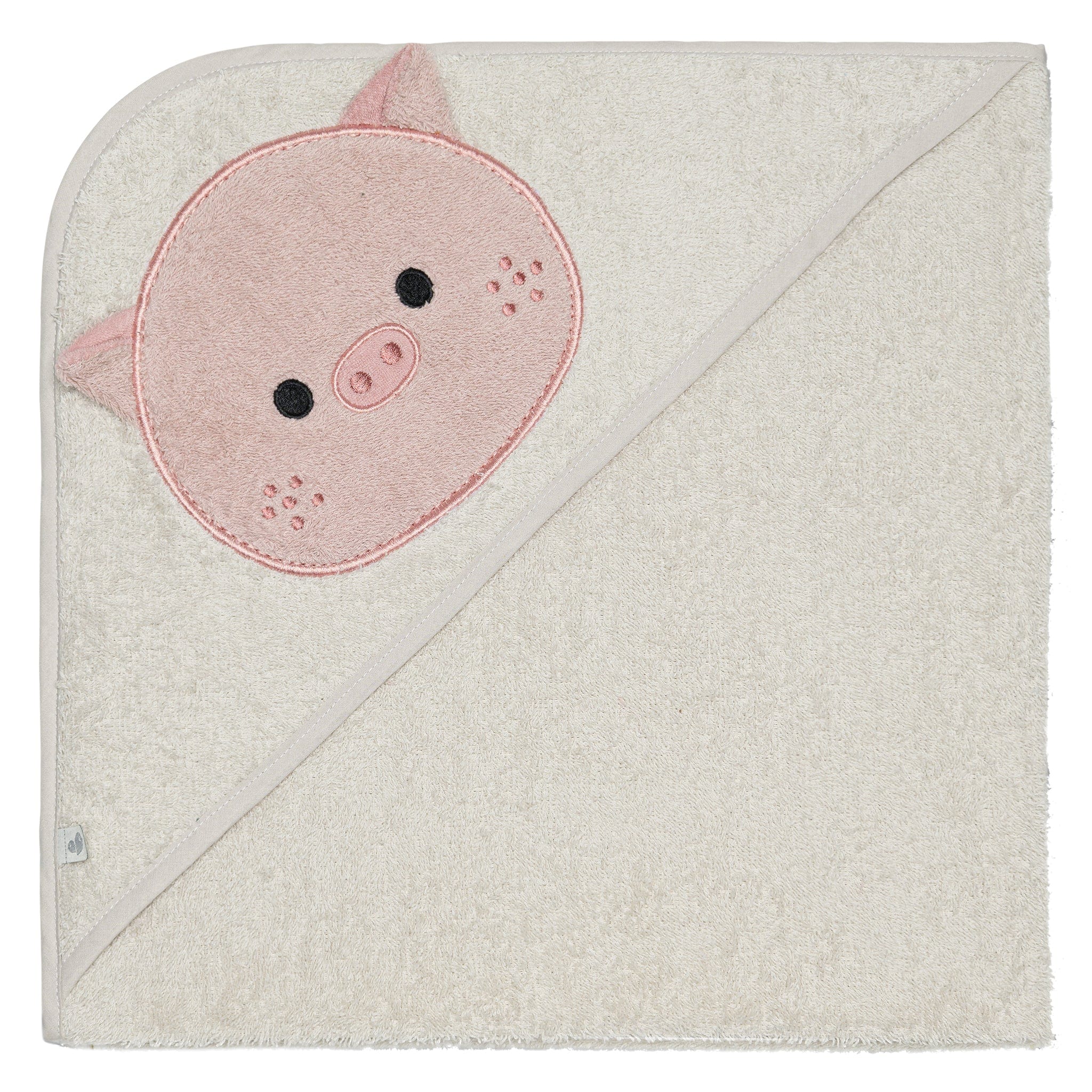 Soft Baby Hooded Towel with Cute Piglet Design - Absorbent & Gentle for Newborns, Infants & Toddlers - Perfect for Bath Time, Swimming & After-Spa Care
