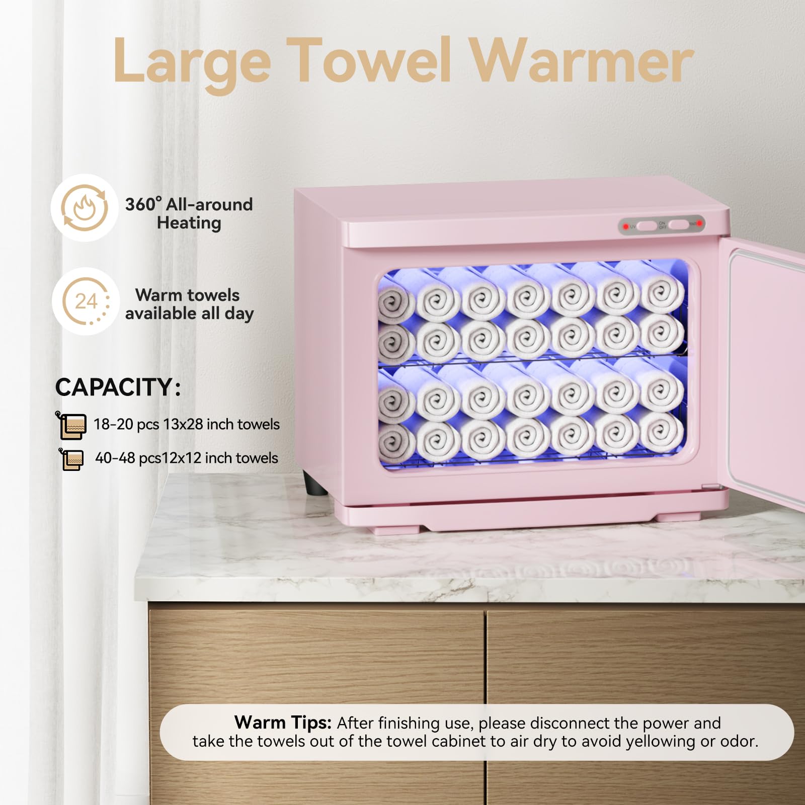 23L Large 2-in-1 Spa Towel Warmer | Electric Hot Towel Heater for Spa, Salon & Massage Therapy | Perfect for Home Spa, Professional Salons & Relaxation