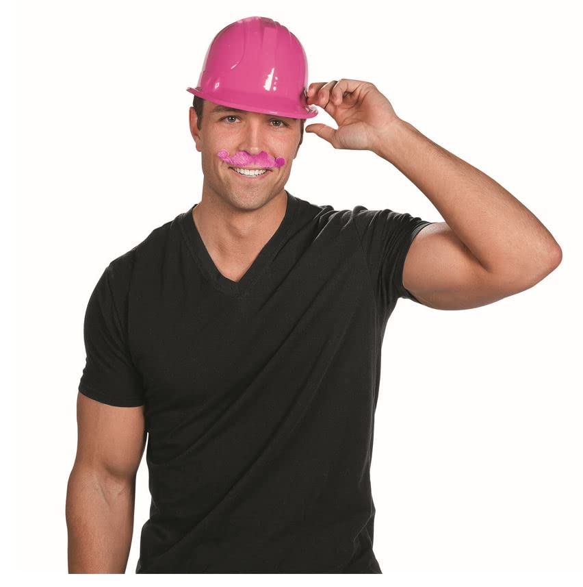 Fun Express Hot Pink Mustache Assortment - 12 Pack Bulk Costume & Party Accessories for Halloween, Cosplay, Themed Events and Photo Booths