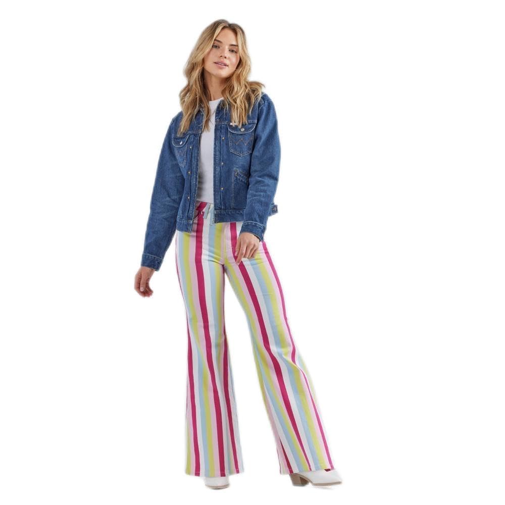 Wrangler Women's Barbie Zip Front Denim Jacket - Stylish Vintage Denim Coat for Casual Outfits & Fall Fashion | Perfect for Everyday Wear, Date Nights & Outdoor Adventures
