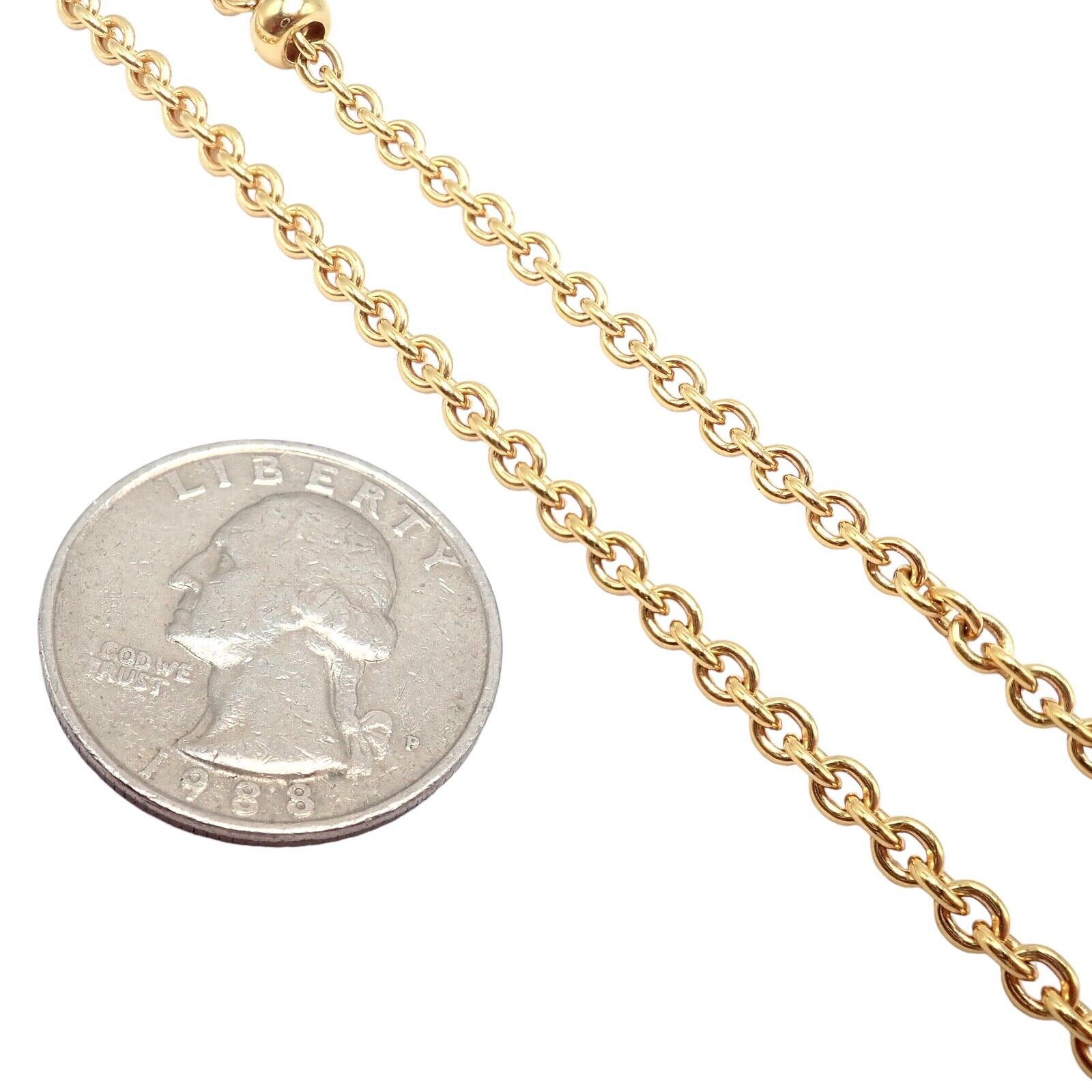 Authentic Bvlgari 18k Yellow Gold 19.5 Link Chain Necklace for Women - Luxury Italian Jewelry Gift for Anniversary, Birthday & Special Occasions