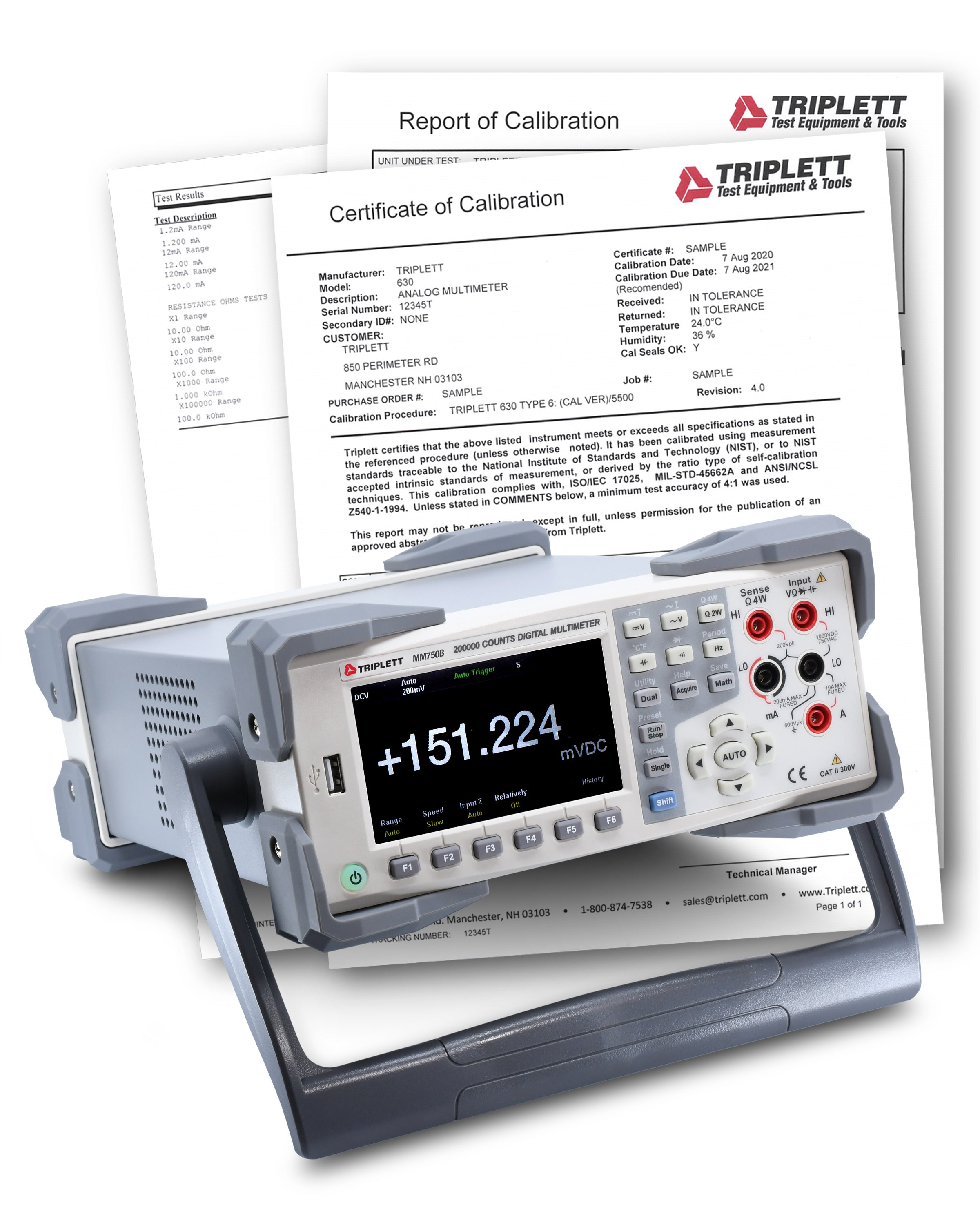 Benchtop Digital Multimeter MM750B - True RMS Auto-Ranging Multimeter with Temperature, Capacitance & Frequency Measurement - Perfect for Electronics Repair, HVAC & Automotive Diagnostics