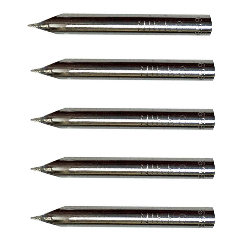 Nikko Manga Pen Nib Maru Pen - Super Polishing Type - 5pc Set (Green Tea Color) for Comic Drawing, Calligraphy & Illustration - Perfect for Artists, Manga Enthusiasts and Beginners