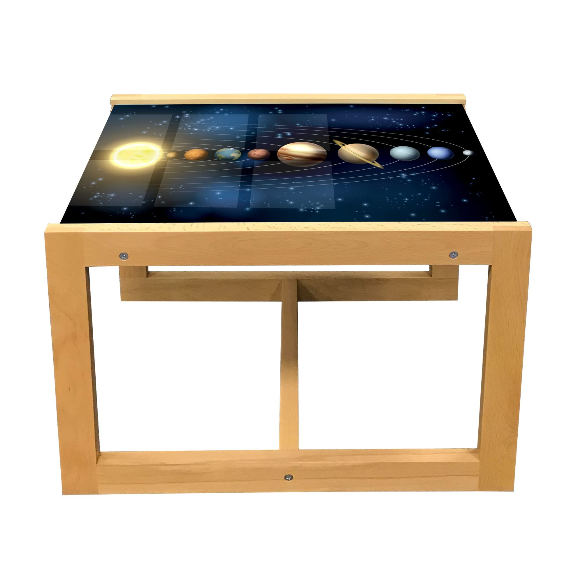 Ambesonne Space Coffee Table - Solar System Design for Office & Dorm Decor