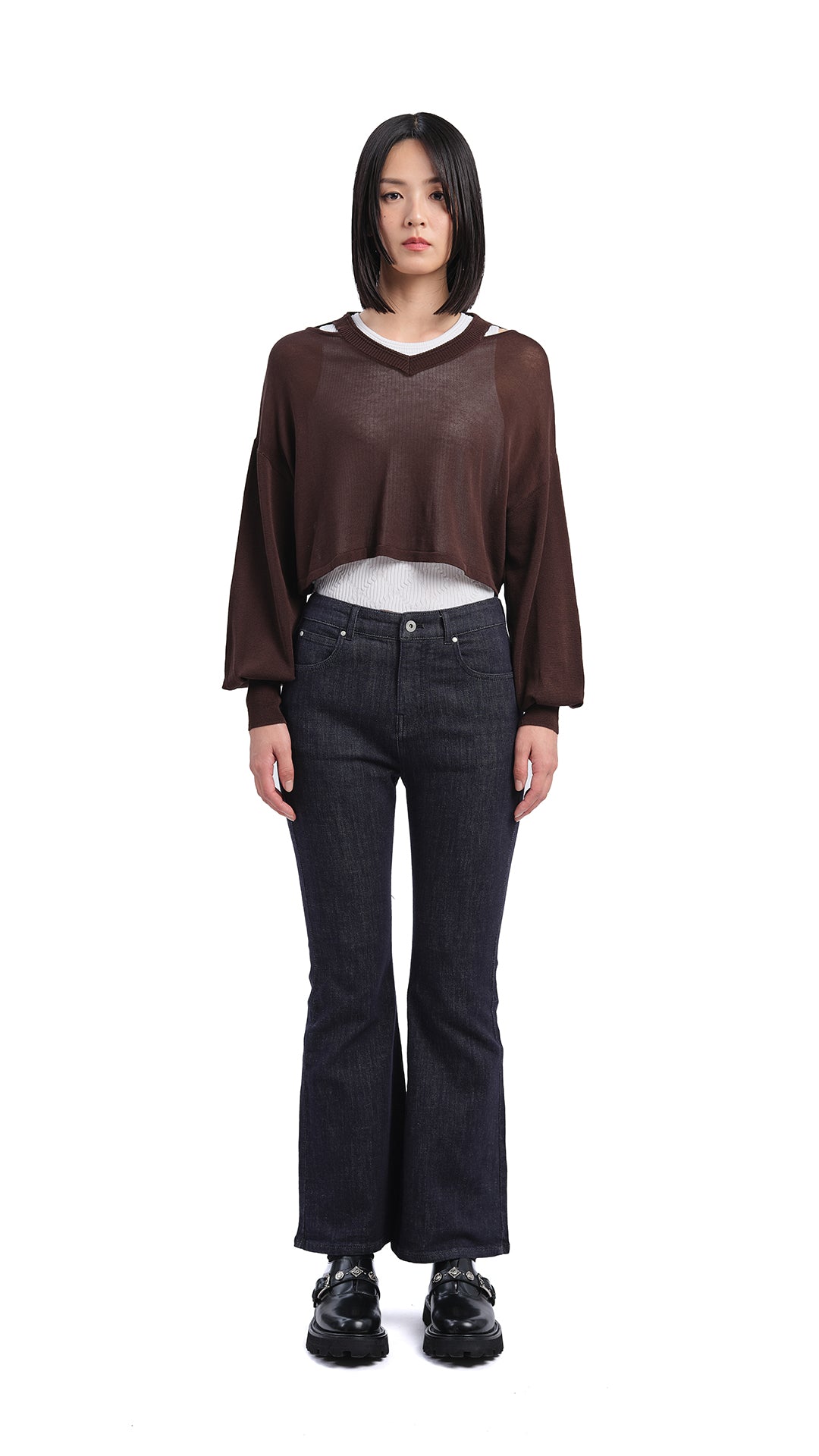 Stylish Cropped Sweater for Women - Trendy Casual Pullover for Fall & Winter - Perfect for Layering, Date Nights & Coffee Dates