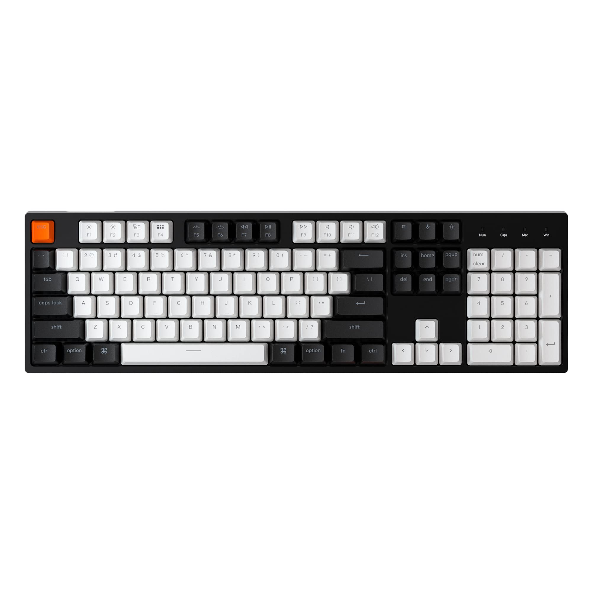 Keychron C2 Wired Mechanical Keyboard for Mac/Windows - Gateron G Pro Red Switch, Hot-Swappable, White Backlight - Perfect for Gaming & Office Work