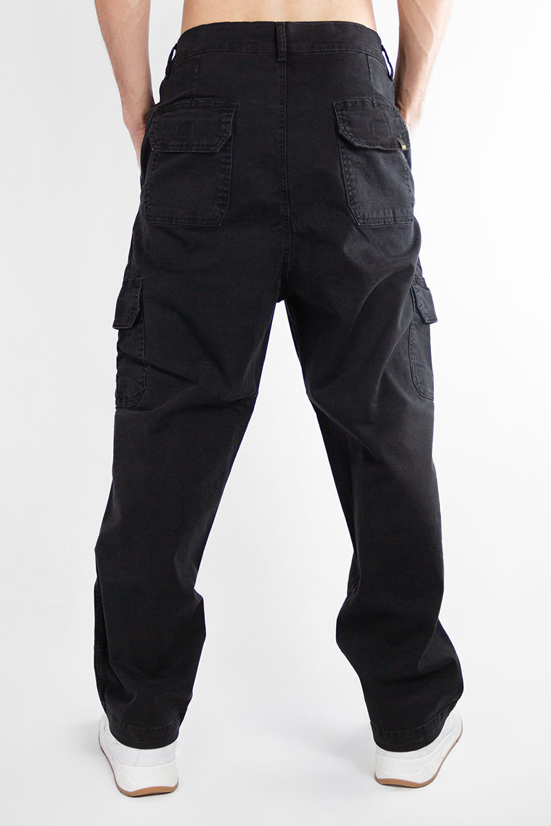 Kingpin Men's Black Cargo Pants - Durable & Stylish Tactical Pants for Outdoor Adventures, Hiking & Casual Wear