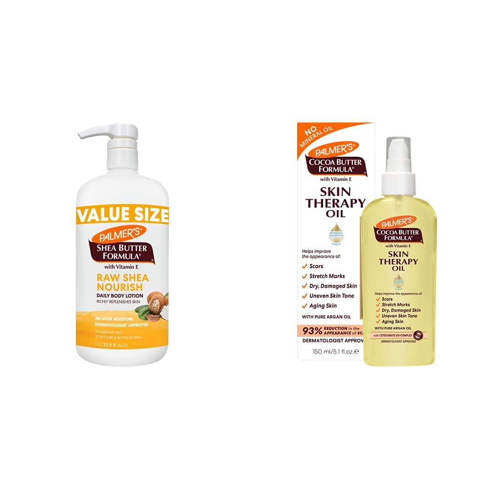 Palmer's Raw Shea Butter Body Lotion with Cocoa Butter & Vitamin E - 5.1 oz Deep Moisturizing Skin Therapy for Dry Skin - Perfect for Daily Hydration & After-Shower Care