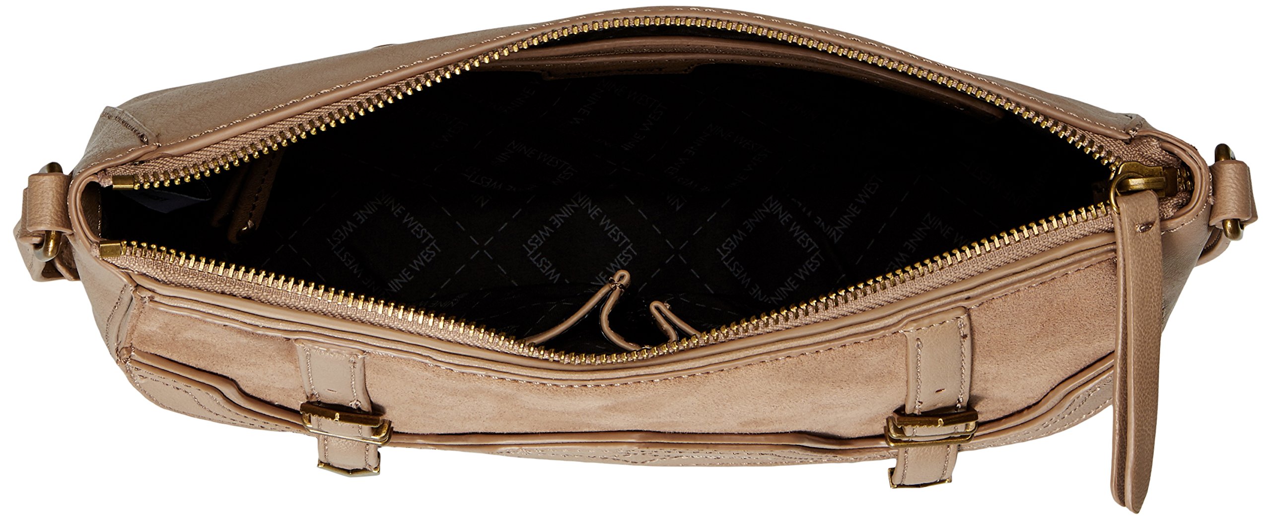 Nine West Evelina Crossbody Saddle Bag for Women - Stylish Leather Shoulder Purse with Adjustable Strap, Perfect for Work, Travel & Everyday Use