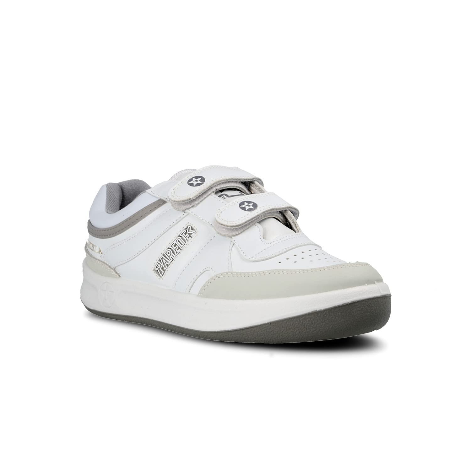 Unisex Paredes Star Velcro Sneakers in White - Size 42 | Comfortable Casual Shoes for Walking, Running & Everyday Wear