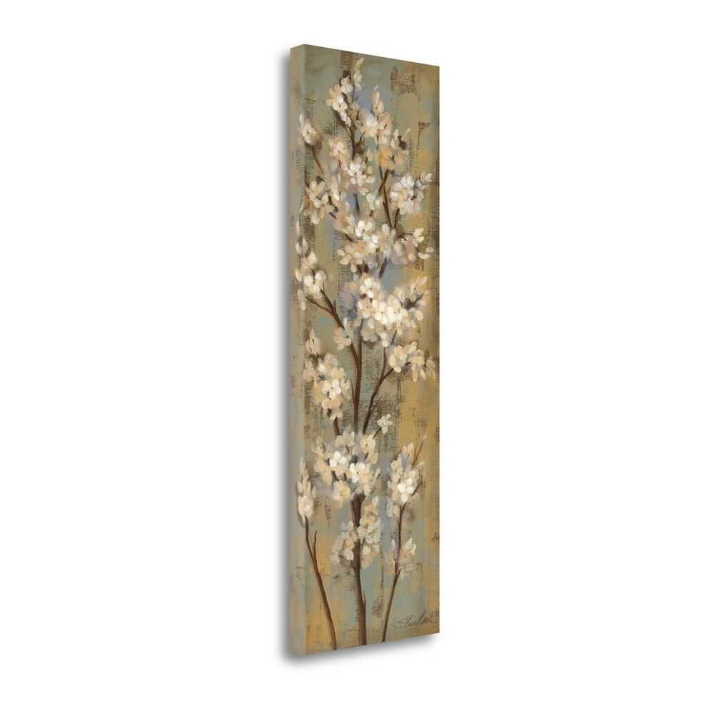 Almond Branch II By Silvia Vassileva - Premium Giclee Art Print on Gallery Wrapped Canvas, Handmade Wall Decor for Living Room, Bedroom & Office - Ready to Hang Frameless Artwork