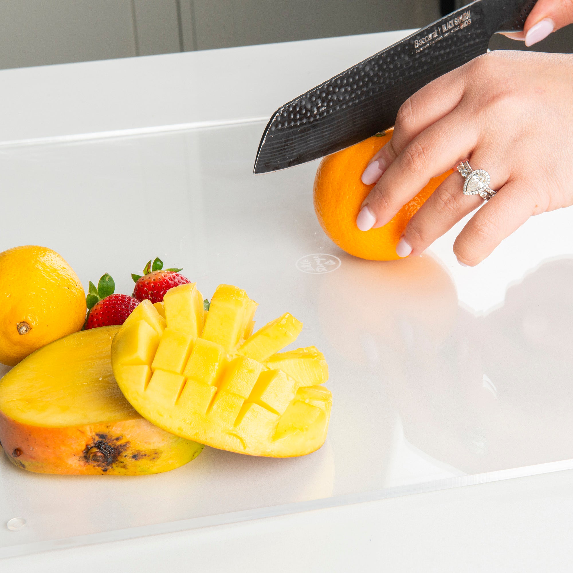 Premium Acrylic Cutting Board - Non-Slip Durable Kitchen Chopping Board for Meat, Vegetables & Fruits - Perfect for Home Cooking, Meal Prep & Professional Chefs