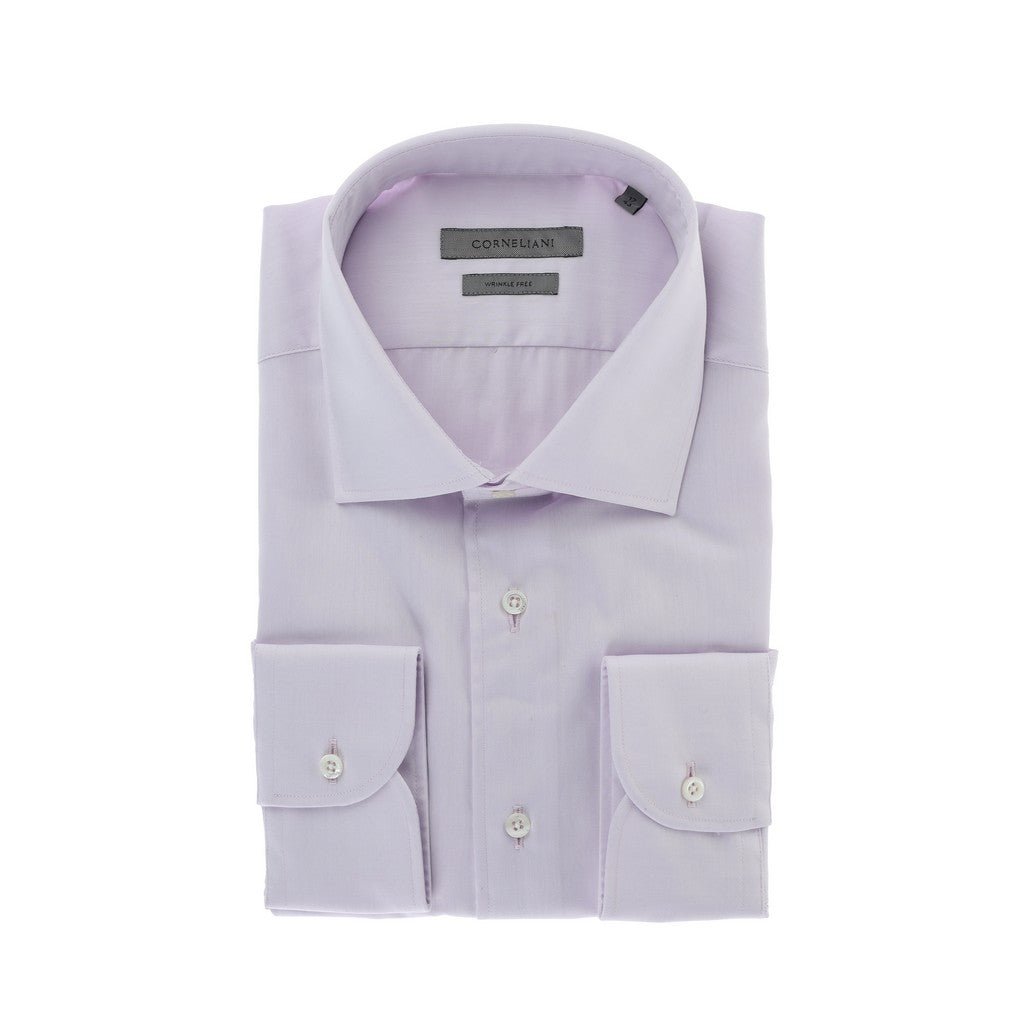 Corneliani Wrinkle-Free Twill Shirt for Men - Soft Pink Casual Button Down Shirt | Office Wear, Business Casual & Smart Outfits
