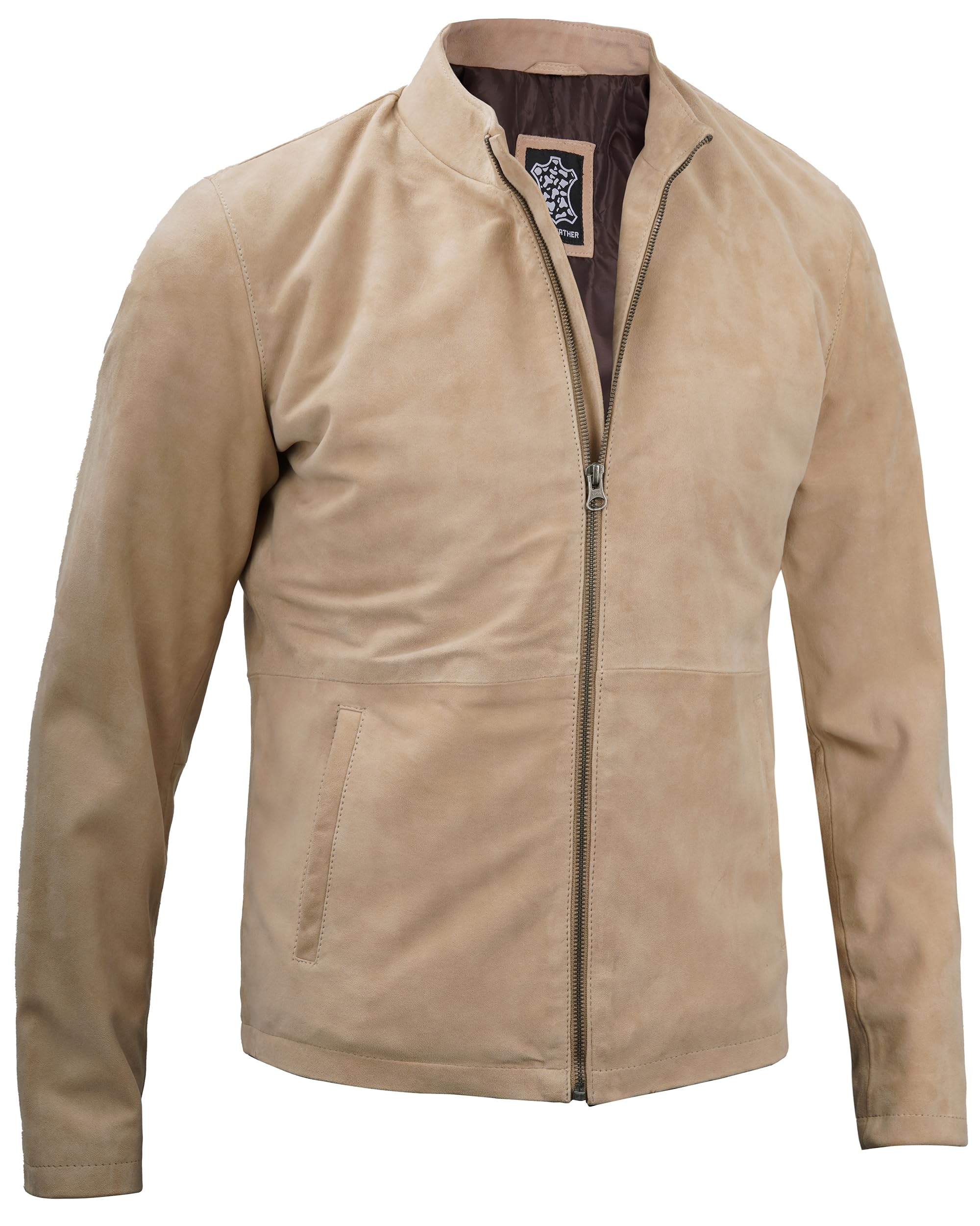 Blingsoul Men's Brown Suede Jacket & Black Lambskin Leather Jacket - Premium Real Leather Coats for Men | Casual Wear, Date Night, Fall & Winter Fashion