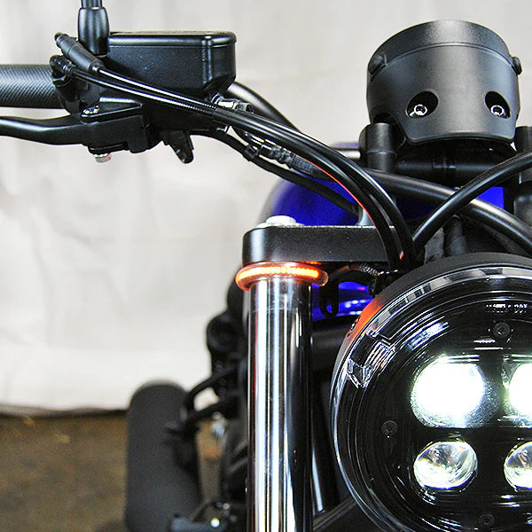 Honda Rebel 500 LED Front Turn Signals - Compatible with 2017-2023 Models - Bright Amber Safety Lights for Motorcycle Night Riding & Urban Commuting