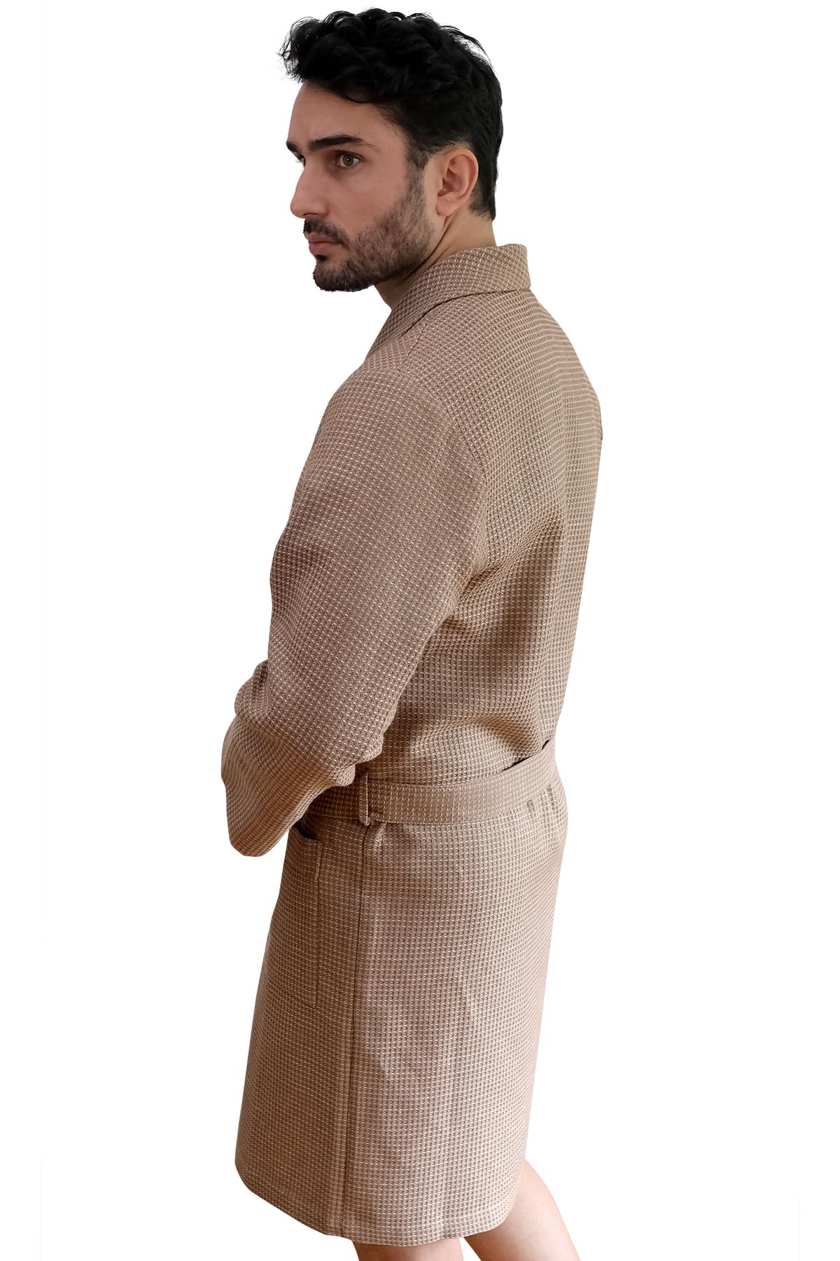 Premium Men's Pajama Set with Bathrobe & Hand Towel - 3-Piece Luxury Sleepwear Collection | European Crafted Cotton Loungewear for Relaxation & Spa Days