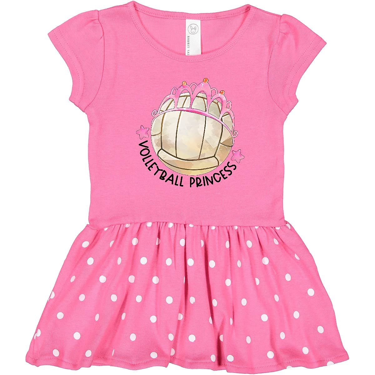 Inktastic Volleyball Princess Tiara Toddler Dress - Cute & Comfortable Girls' Sports Outfit for Playdates, Parties & Team Events