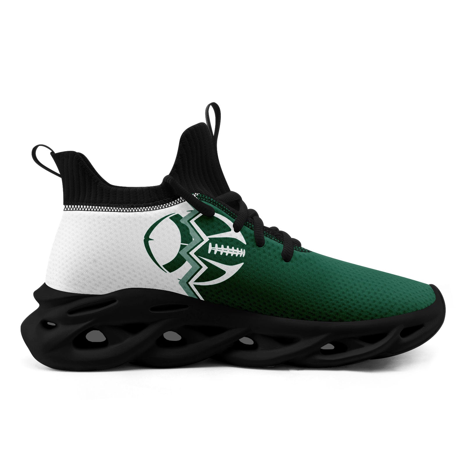Custom Green & White New York Maxsoul Personalized Sneakers - Breathable Comfort Shoes for Men & Women | Perfect for Running, Gym Workouts & Casual Wear (Style: FN030A D028017 30)