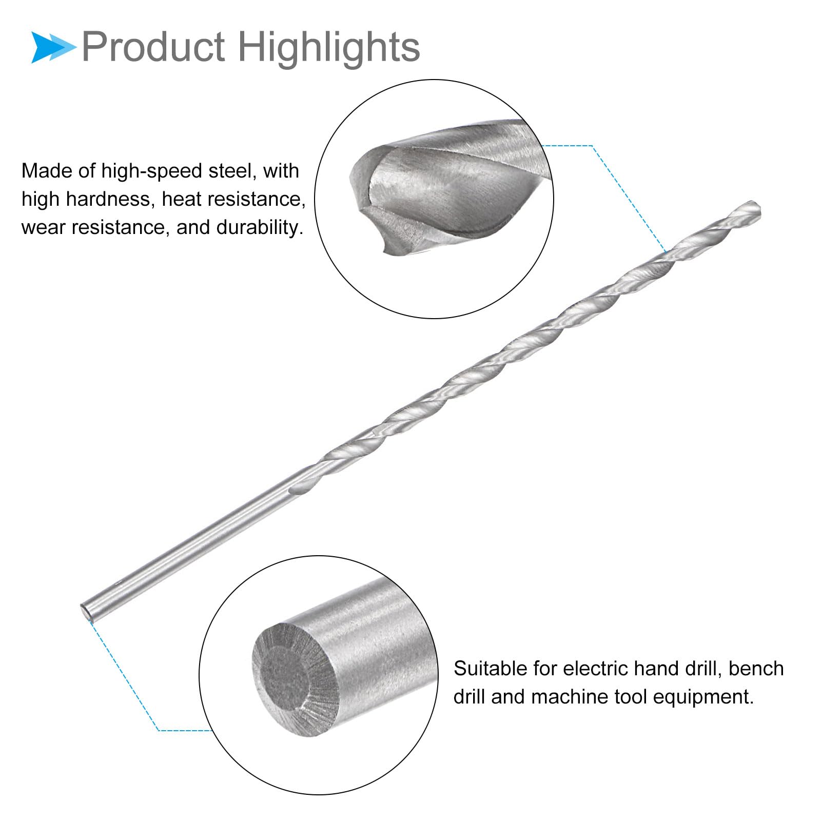 7mm Extra Long High Speed Steel Twist Drill Bit - 250mm Total Length for Copper, Metal & Woodworking | Perfect for Deep Hole Drilling in DIY Projects & Professional Use