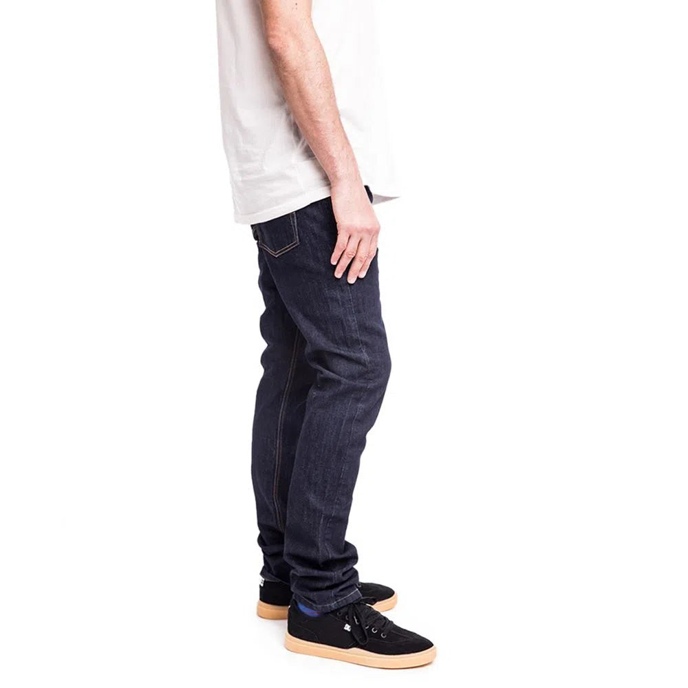 Men's DC Work Skinny Jeans in Basic Rinse Blue - Slim Fit Denim Pants for Casual Wear & Office Style