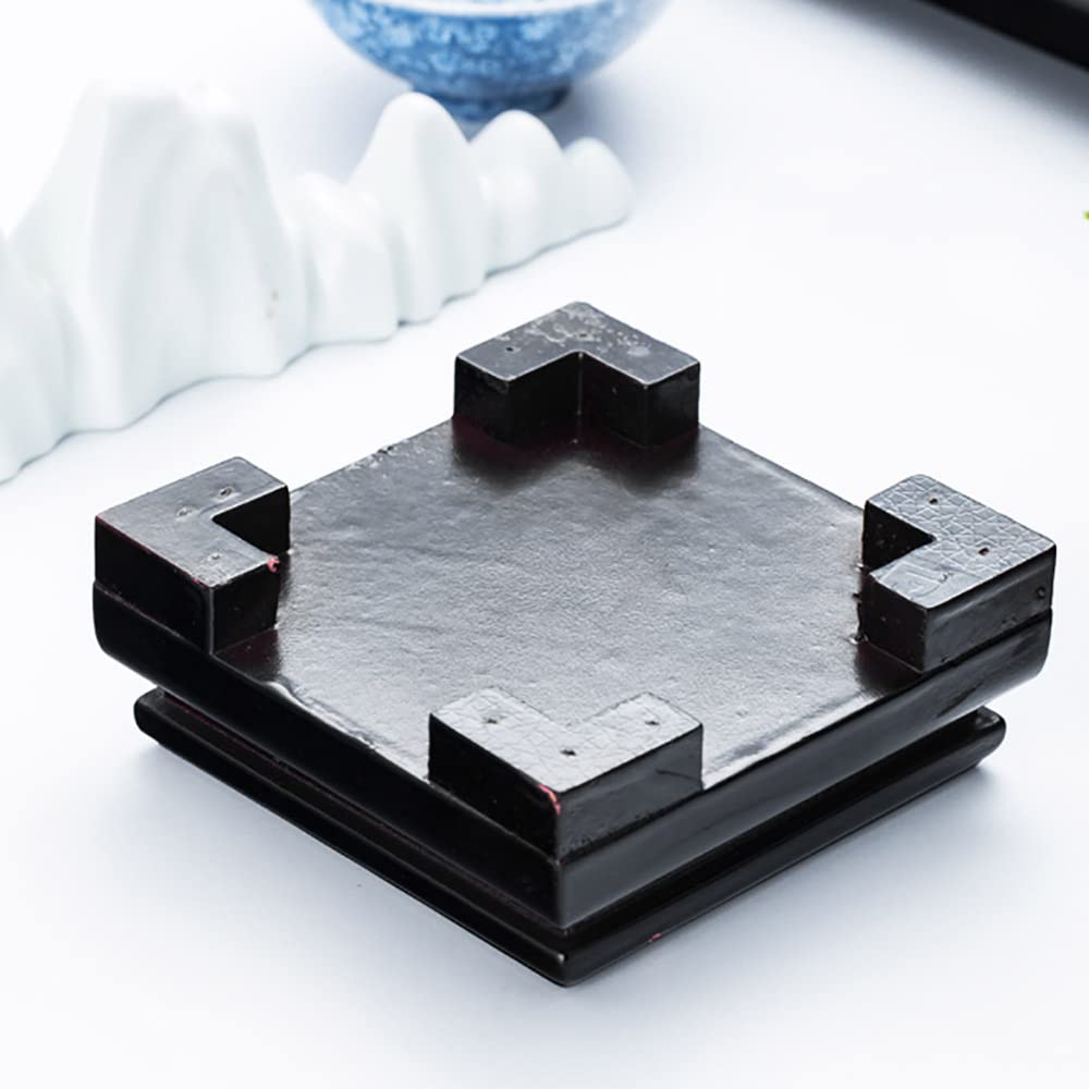 GOLDY&WENDY Handcrafted Wooden Display Stand - Square Pedestal for Vases, Plants, Teapots & Buddha Statues | Home Decor, Shelf Organizer & Tabletop Display Riser