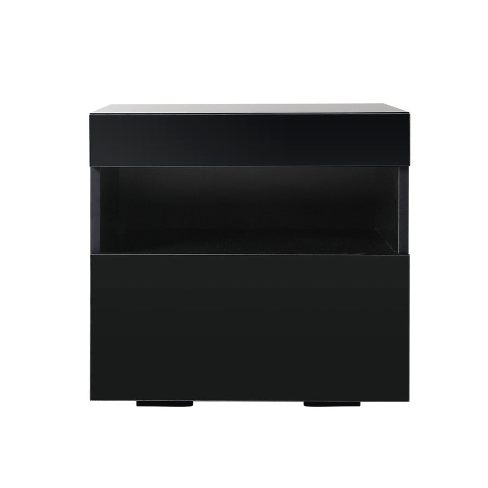 Heres LED Bedside Table Lamp with Touch Control - Modern Nightstand Light in Black for Bedroom, Living Room, and Office Use