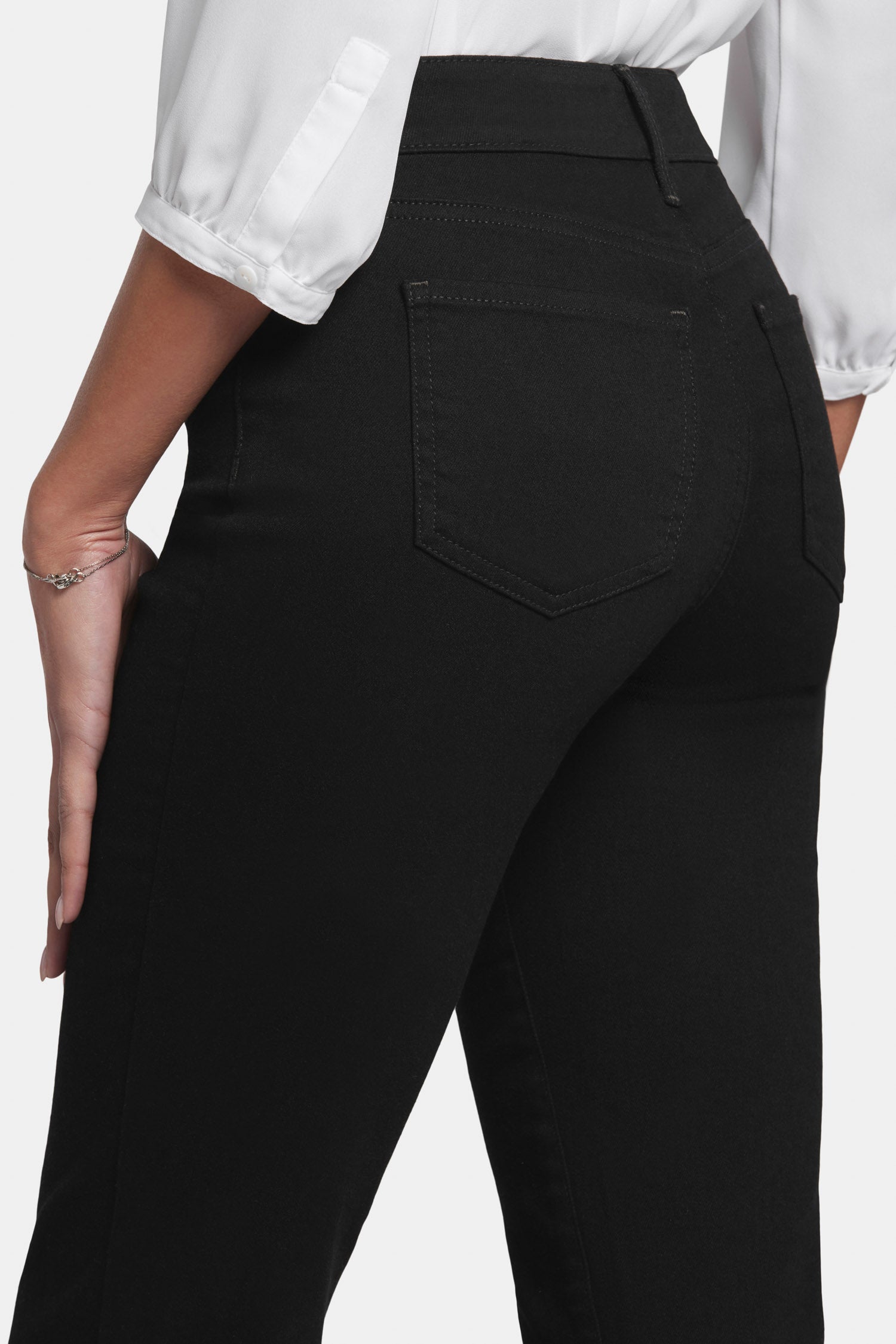 Blake Slim Flared Jeans for Women - High Waisted Stretch Denim Pants, Black - Perfect for Casual Wear, Date Night & Office Outfits