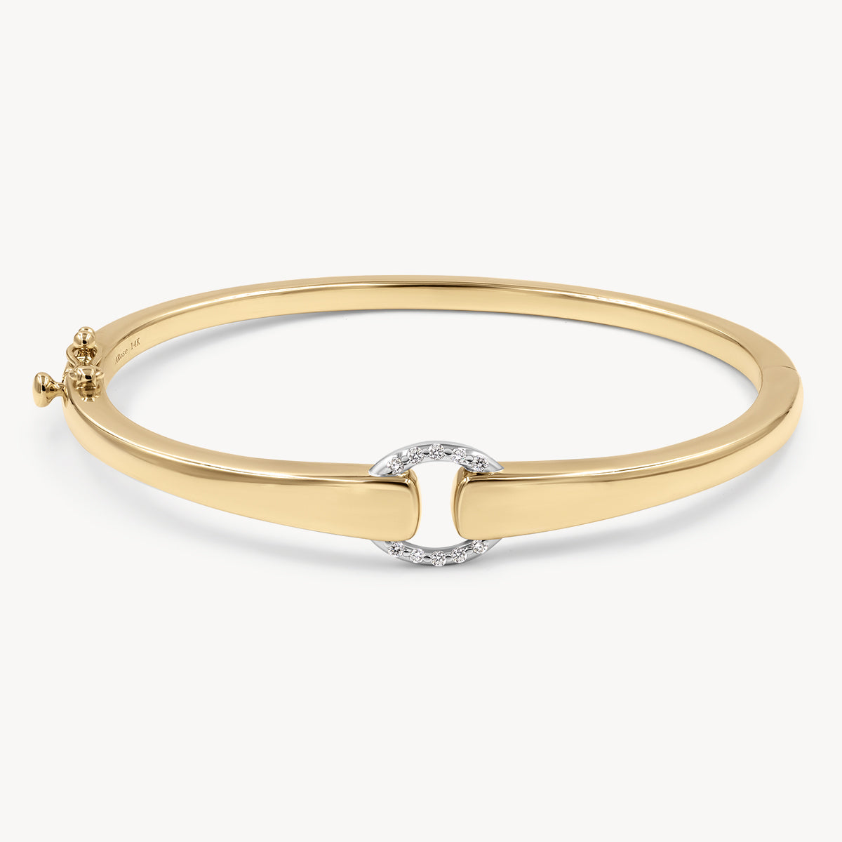 Elegant Two-Tone Diamond Buckle Bracelet for Women - Perfect for Weddings, Parties & Special Occasions