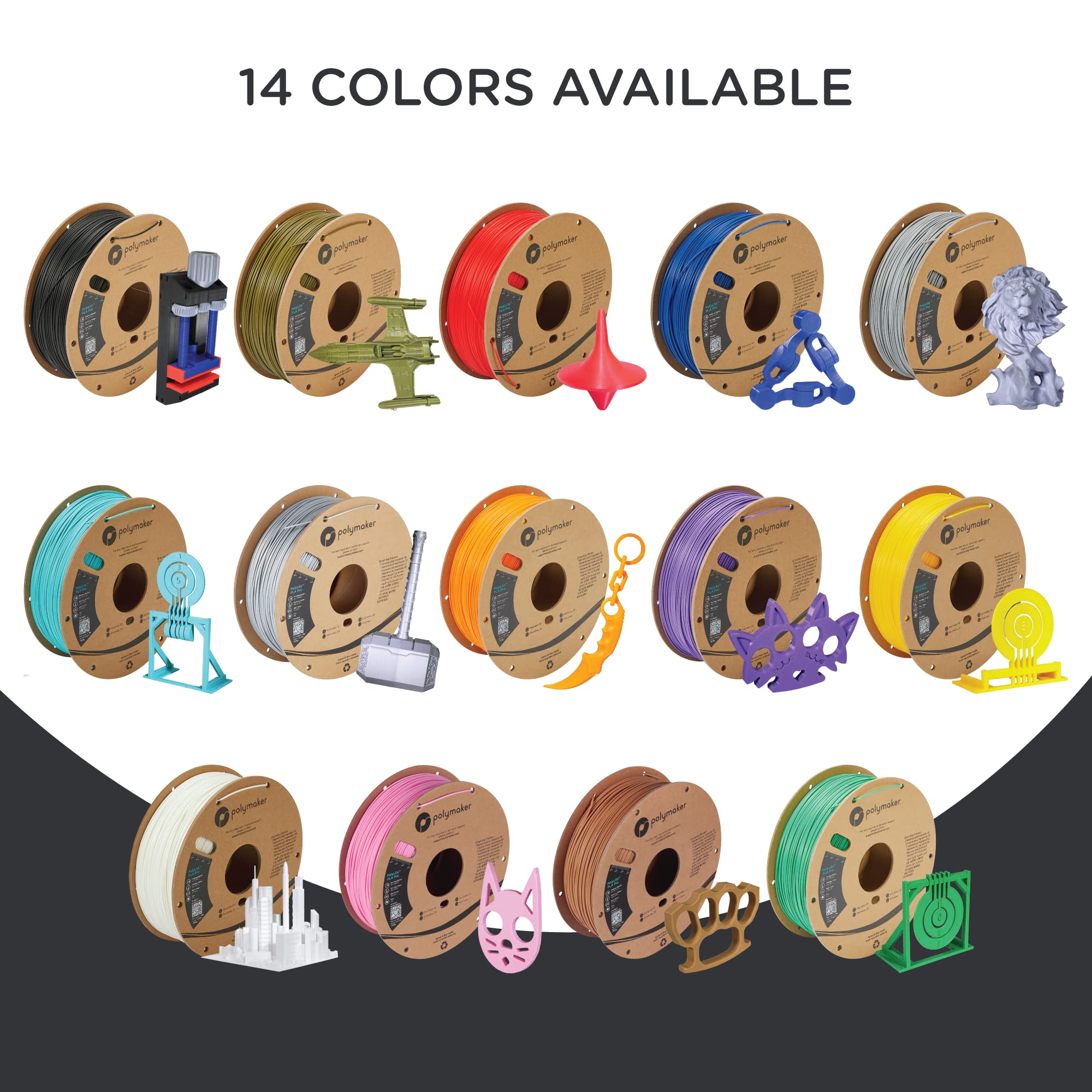 Polymaker PLA PRO Filament 1.75mm Teal - High Strength 3D Printer Filament 1kg Spool, PolyLite PLA PRO Tough & Rigid Filament for 3D Printing - Perfect for Prototyping, DIY Projects, and Creative Models