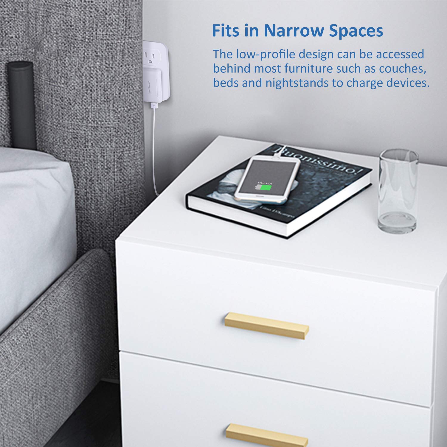 Pofesun Dual Port USB Wall Charger - Fast Charging Power Adapter with Foldable Plug for iPhone 16/15/14/13/12/11 Pro Max, Samsung Galaxy S25/S24/Note 20, LG - Compact & Slim Design for Home, Office, Travel Charging Needs
