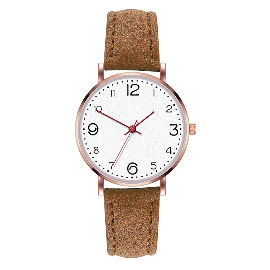 20mm Brown Leather Watch Band for Women - Fashionable Mesh Strap Replacement for Quartz Watches | Perfect for Casual, Office & Everyday Wear