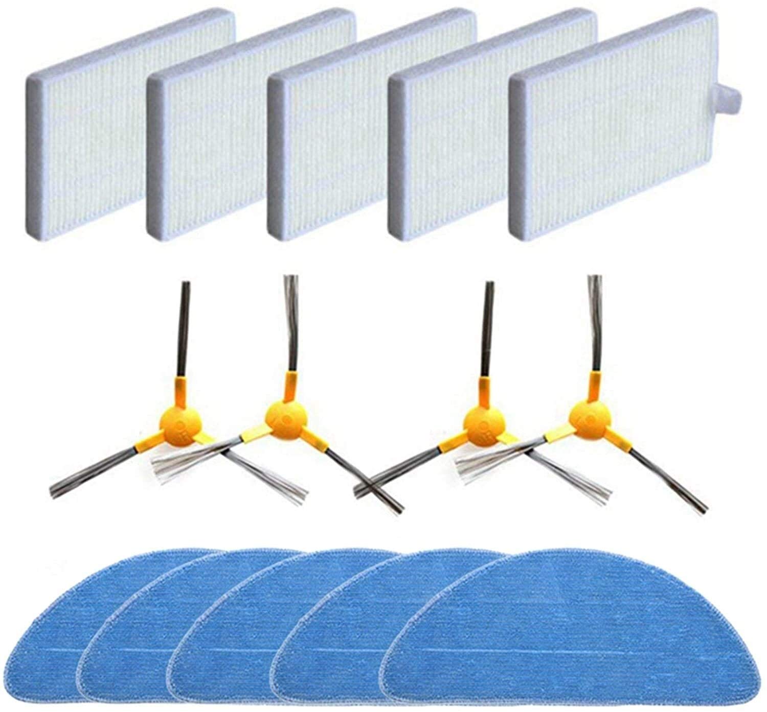 Robot Vacuum Cleaner Replacement Parts Kit - Side Brush, HEPA Filter & Mop Pads Compatible with 800T/820S Models | Essential Accessories for Home Cleaning & Maintenance | Perfect for Pet Hair, Hardwood Floors & Daily Vacuuming