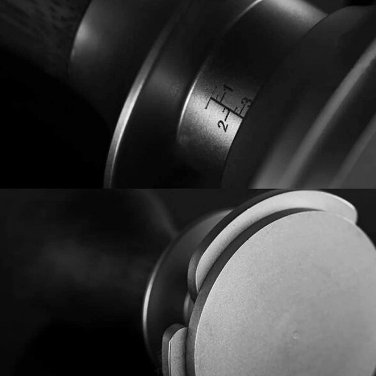 58.5mm Espresso Tamper - Adjustable Depth Coffee Powder Press with Stainless Steel Flat Base - Perfect for Professional Baristas & Home Coffee Brewing - Ideal for Espresso Machines, French Press, and Coffee Shops
