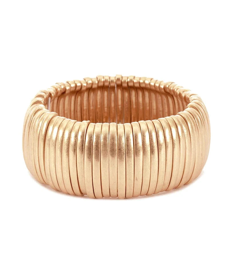 Stylish Gold Cobra Bangle Stretch Bracelet for Women - Adjustable Snake Design Fashion Jewelry - Perfect for Parties, Weddings & Everyday Wear
