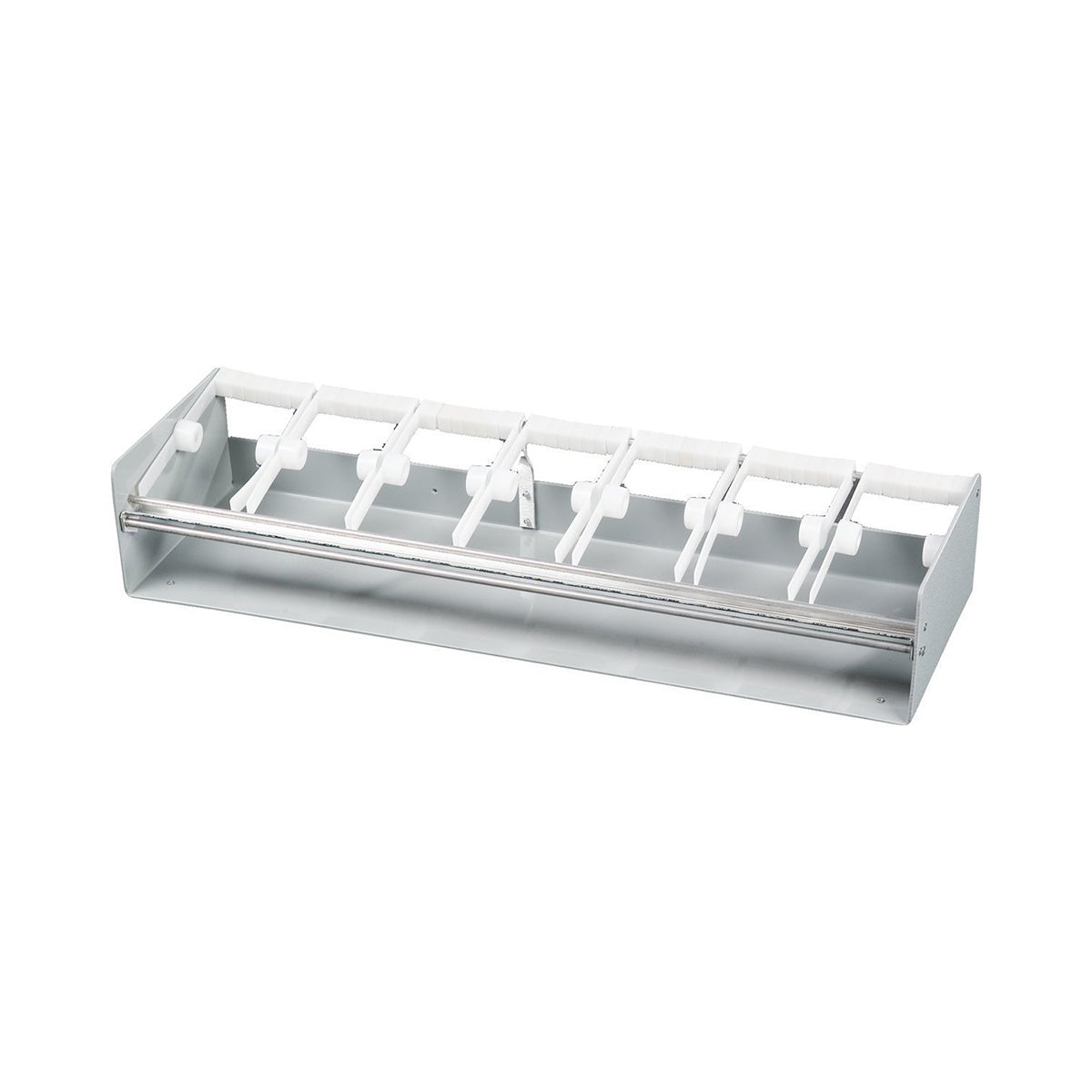 DayMark 111081 7-Slot Plastic Label Dispenser for 2 Label Rolls - Perfect for Retail, Warehouse & Office Organization