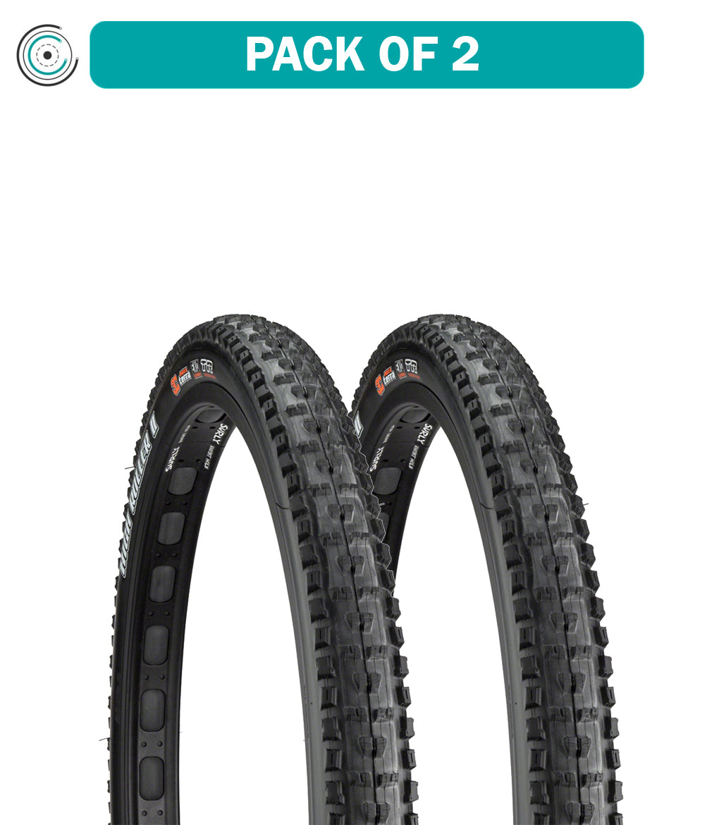 Maxxis High Roller II 27.5x2.4 Folding MTB Tires - 2 Pack with 3C Maxx Terra & EXO Protection - Tubeless Ready for Mountain Biking & Trail Riding