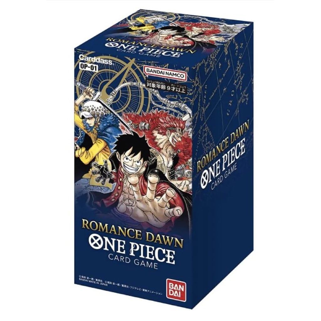 BANDAI One Piece Romance Dawn Trading Card Game OP-01 Booster Box - Japanese Edition - Collectible Anime Card Game for Fans & Players - Perfect for Tournaments, Gifts & Display